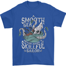 Skilful Sailor Kraken Sailing Cthulhu Mens T-Shirt 100% Cotton Royal Blue
