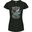 Skilful Sailor Kraken Sailing Cthulhu Womens Petite Cut T-Shirt Black