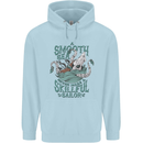 Skilful Sailor Kraken Sailing Octopus Childrens Kids Hoodie Light Blue