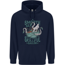 Skilful Sailor Kraken Sailing Octopus Childrens Kids Hoodie Navy Blue