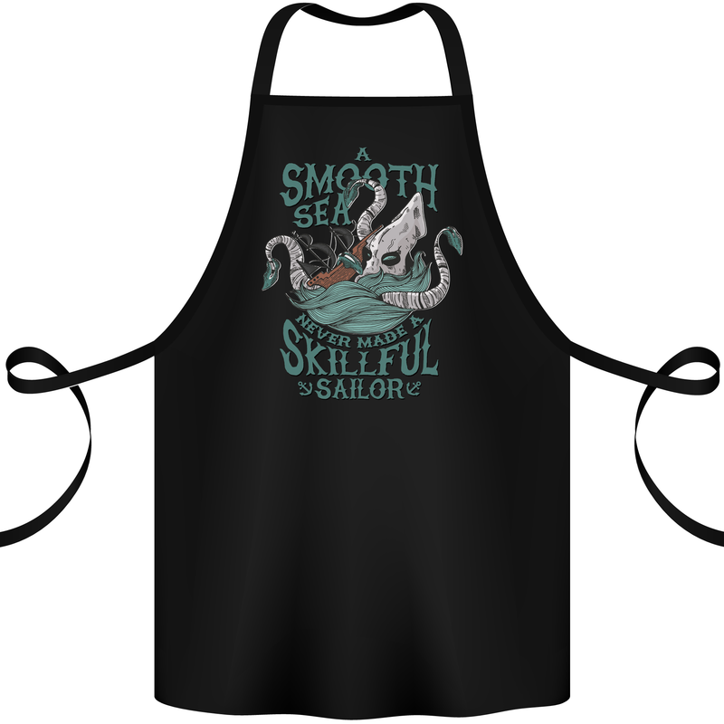 Skilful Sailor Kraken Sailing Octopus Cotton Apron 100% Organic Black