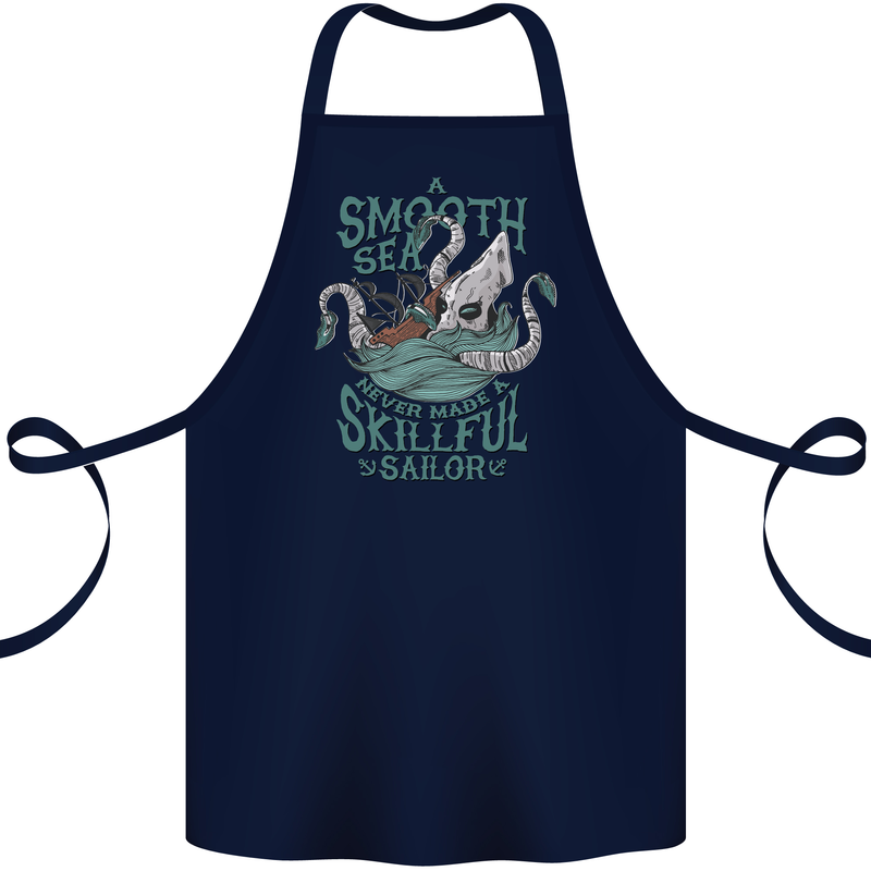 Skilful Sailor Kraken Sailing Octopus Cotton Apron 100% Organic Navy Blue