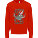Skilful Sailor Kraken Sailing Octopus Kids Sweatshirt Jumper Bright Red