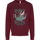 Skilful Sailor Kraken Sailing Octopus Kids Sweatshirt Jumper Maroon