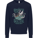 Skilful Sailor Kraken Sailing Octopus Kids Sweatshirt Jumper Navy Blue