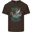 Skilful Sailor Kraken Sailing Octopus Kids T-Shirt Childrens Chocolate