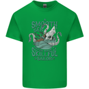 Skilful Sailor Kraken Sailing Octopus Kids T-Shirt Childrens Irish Green