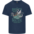 Skilful Sailor Kraken Sailing Octopus Kids T-Shirt Childrens Navy Blue