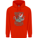 Skilful Sailor Kraken Sailing Octopus Mens 80% Cotton Hoodie Bright Red
