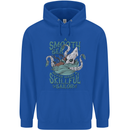 Skilful Sailor Kraken Sailing Octopus Mens 80% Cotton Hoodie Royal Blue