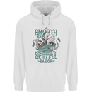 Skilful Sailor Kraken Sailing Octopus Mens 80% Cotton Hoodie White