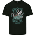 Skilful Sailor Kraken Sailing Octopus Mens Cotton T-Shirt Tee Top Black