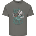 Skilful Sailor Kraken Sailing Octopus Mens Cotton T-Shirt Tee Top Charcoal