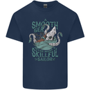 Skilful Sailor Kraken Sailing Octopus Mens Cotton T-Shirt Tee Top Navy Blue