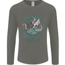 Skilful Sailor Kraken Sailing Octopus Mens Long Sleeve T-Shirt Charcoal