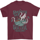 Skilful Sailor Kraken Sailing Octopus Mens T-Shirt 100% Cotton Maroon
