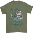 Skilful Sailor Kraken Sailing Octopus Mens T-Shirt 100% Cotton Military Green