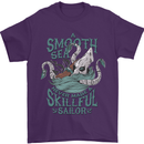 Skilful Sailor Kraken Sailing Octopus Mens T-Shirt 100% Cotton Purple