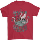 Skilful Sailor Kraken Sailing Octopus Mens T-Shirt 100% Cotton Red