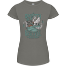 Skilful Sailor Kraken Sailing Octopus Womens Petite Cut T-Shirt Charcoal