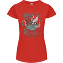 Skilful Sailor Kraken Sailing Octopus Womens Petite Cut T-Shirt Red