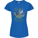 Skilful Sailor Kraken Sailing Octopus Womens Petite Cut T-Shirt Royal Blue