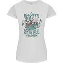 Skilful Sailor Kraken Sailing Octopus Womens Petite Cut T-Shirt White