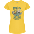 Skilful Sailor Kraken Sailing Octopus Womens Petite Cut T-Shirt Yellow