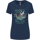 Skilful Sailor Kraken Sailing Octopus Womens Wider Cut T-Shirt Navy Blue