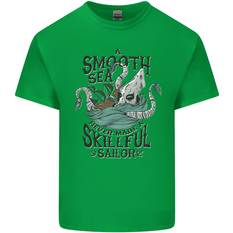 Skilful Sailor Kraken Sailor Mens Cotton T-Shirt Tee Top Irish Green