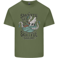 Skilful Sailor Kraken Sailor Mens Cotton T-Shirt Tee Top Military Green