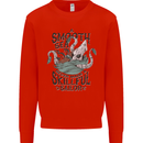 Skilful Sailor Kraken Sailor Mens Sweatshirt Jumper Bright Red