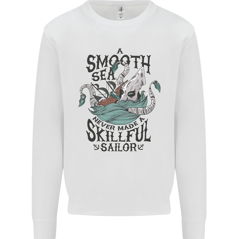 Skilful Sailor Kraken Sailor Mens Sweatshirt Jumper White
