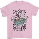 Skilful Sailor Kraken Sailor Mens T-Shirt 100% Cotton Light Pink