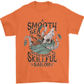 Skilful Sailor Kraken Sailor Mens T-Shirt 100% Cotton Orange