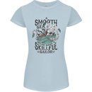 Skilful Sailor Kraken Sailor Womens Petite Cut T-Shirt Light Blue