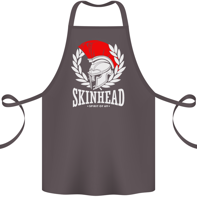 Skinhead Roman Helmet Spartan Punk Music Cotton Apron 100% Organic Dark Grey