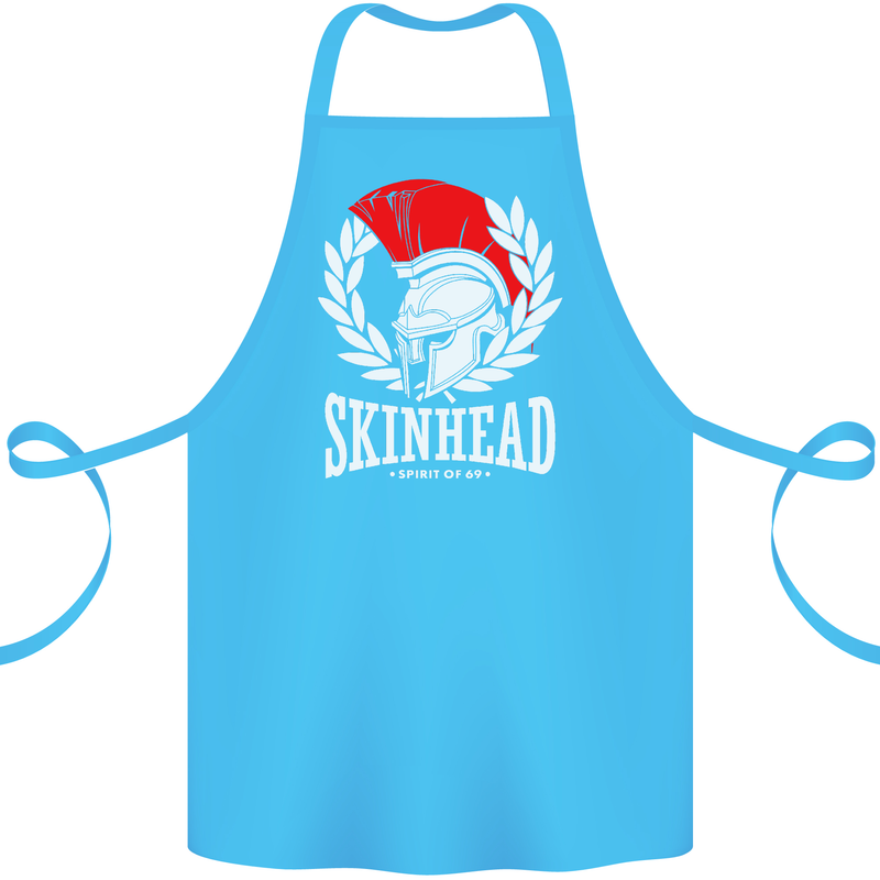 Skinhead Roman Helmet Spartan Punk Music Cotton Apron 100% Organic Turquoise