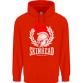 Skinhead Roman Helmet Spartan Punk Music Mens 80% Cotton Hoodie Bright Red