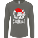 Skinhead Roman Helmet Spartan Punk Music Mens Long Sleeve T-Shirt Charcoal