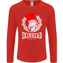 Skinhead Roman Helmet Spartan Punk Music Mens Long Sleeve T-Shirt Red