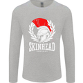 Skinhead Roman Helmet Spartan Punk Music Mens Long Sleeve T-Shirt Sports Grey