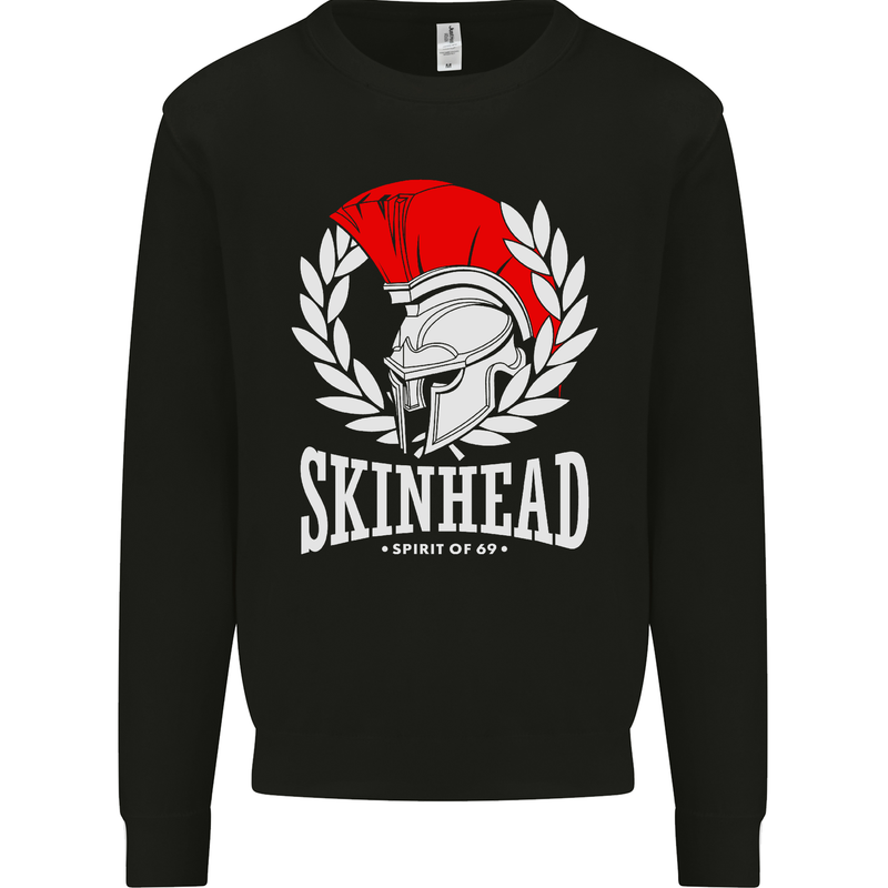 Skinhead Roman Helmet Spartan Punk Music Mens Sweatshirt Jumper Black