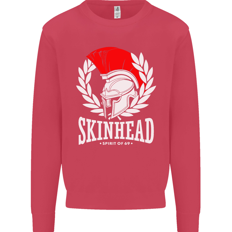 Skinhead Roman Helmet Spartan Punk Music Mens Sweatshirt Jumper Heliconia