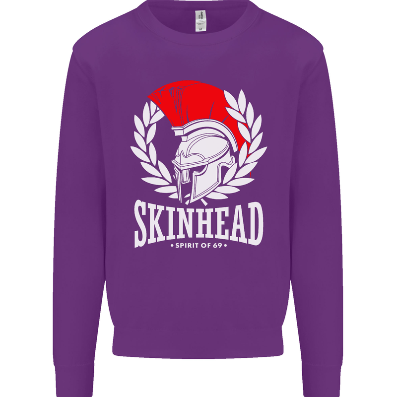 Skinhead Roman Helmet Spartan Punk Music Mens Sweatshirt Jumper Purple