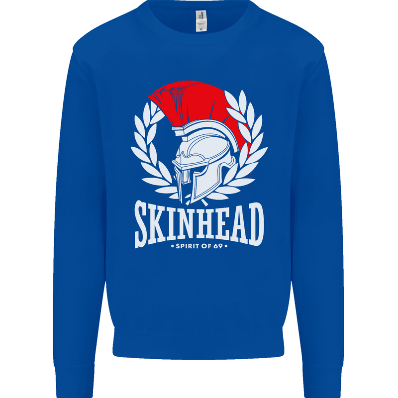 Skinhead Roman Helmet Spartan Punk Music Mens Sweatshirt Jumper Royal Blue