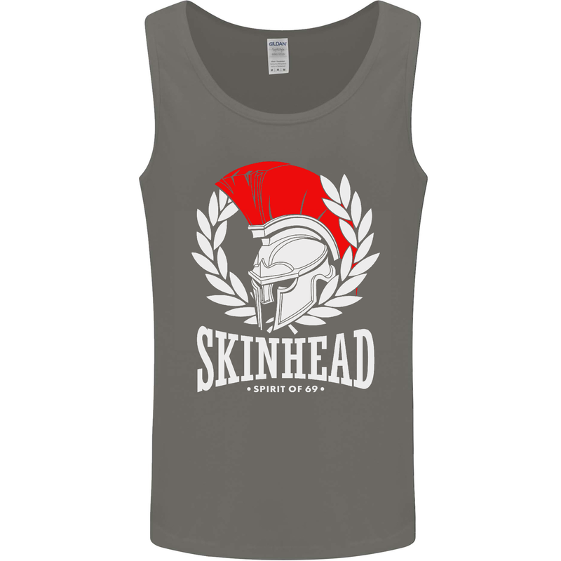 Skinhead Roman Helmet Spartan Punk Music Mens Vest Tank Top Charcoal