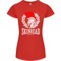 Skinhead Roman Helmet Spartan Punk Music Womens Petite Cut T-Shirt Red