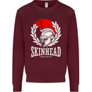 Skinhead Roman Trojan Helmet Punk Music Kids Sweatshirt Jumper Maroon