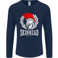 Skinhead Roman Trojan Helmet Punk Music Mens Long Sleeve T-Shirt Navy Blue